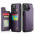 iPhone 14 Plus CaseMe C22 Card Slots Holder RFID Anti-theft Phone Case - Purple
