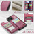 iPhone 14 Plus CaseMe C22 Card Slots Holder RFID Anti-theft Phone Case - Wine Red