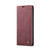 iPhone 14 Plus CaseMe-013 Multifunctional Retro Frosted Leather Phone Case - Wine Red