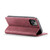 iPhone 14 Plus CaseMe-013 Multifunctional Retro Frosted Leather Phone Case - Wine Red
