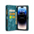 iPhone 14 Pro CaseMe 008 Detachable Multifunctional Leather Phone Case - Blue