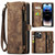 iPhone 14 Pro CaseMe 008 Detachable Multifunctional Leather Phone Case - Brown