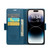 iPhone 14 Pro CaseMe 023 Butterfly Buckle Litchi Texture RFID Anti-theft Leather Phone Case - Blue