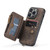 iPhone 14 Pro CaseMe C20 Multifunctional Leather Phone Case - Dark Coffee