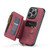 iPhone 14 Pro CaseMe C20 Multifunctional Leather Phone Case - Red
