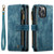 iPhone 14 Pro CaseMe C30 Multifunctional Phone Leather Case - Blue