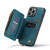 iPhone 14 Pro Max CaseMe C20 Multifunctional Leather Phone Case - Blue