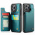 iPhone 14 Pro Max CaseMe C22 Card Slots Holder RFID Anti-theft Phone Case - Blue Green