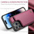 iPhone 14 Pro Max CaseMe C22 Card Slots Holder RFID Anti-theft Phone Case - Wine Red