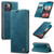 iPhone 15 CaseMe 013 Multifunctional Horizontal Flip Leather Phone Case - Blue
