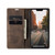 iPhone 15 CaseMe 013 Multifunctional Horizontal Flip Leather Phone Case - Coffee