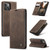 iPhone 15 CaseMe 013 Multifunctional Horizontal Flip Leather Phone Case - Coffee
