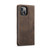 iPhone 15 CaseMe 013 Multifunctional Horizontal Flip Leather Phone Case - Coffee
