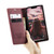 iPhone 15 CaseMe 013 Multifunctional Horizontal Flip Leather Phone Case - Wine Red