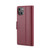 iPhone 15 CaseMe 023 Butterfly Buckle Litchi Texture RFID Anti-theft Leather Phone Case - Wine Red