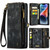 iPhone 15 Plus CaseMe 008 Detachable Multifunctional Leather Phone Case - Black