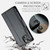 iPhone 15 Plus CaseMe 023 Butterfly Buckle Litchi Texture RFID Anti-theft Leather Phone Case - Black