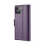 iPhone 15 Plus CaseMe 023 Butterfly Buckle Litchi Texture RFID Anti-theft Leather Phone Case - Pearly Purple