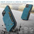 iPhone 15 Plus CaseMe C20 Multifunctional RFID Leather Phone Case - Blue