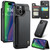 iPhone 15 Plus CaseMe C22 Card Slots Holder RFID Anti-theft Phone Case - Black iPhone 15 Plus CaseMe C22 Card Slots Holder RFID Anti-theft Phone Case - Black