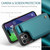 iPhone 15 Plus CaseMe C22 Card Slots Holder RFID Anti-theft Phone Case - Blue Green