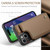 iPhone 15 Plus CaseMe C22 Card Slots Holder RFID Anti-theft Phone Case - Brown