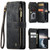 iPhone 15 Plus CaseMe C30 Multifunctional Leather Phone Case - Black