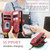 iPhone 15 Plus CaseMe C30 Multifunctional Leather Phone Case - Red