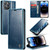 iPhone 15 Pro CaseMe 003 Crazy Horse Texture Leather Phone Case - Blue