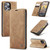 iPhone 15 Pro CaseMe 013 Multifunctional Horizontal Flip Leather Phone Case - Brown