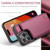 iPhone 15 Pro CaseMe C22 Card Slots Holder RFID Anti-theft Phone Case - Wine Red iPhone 15 Pro CaseMe C22 Card Slots Holder RFID Anti-theft Phone Case - Wine Red