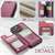 iPhone 15 Pro CaseMe C22 Card Slots Holder RFID Anti-theft Phone Case - Wine Red iPhone 15 Pro CaseMe C22 Card Slots Holder RFID Anti-theft Phone Case - Wine Red
