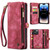 iPhone 15 Pro Max CaseMe 008 Detachable Multifunctional Leather Phone Case - Red