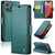 iPhone 15 Pro Max CaseMe 023 Butterfly Buckle Litchi Texture RFID Anti-theft Leather Phone Case - Pearly Blue