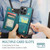 iPhone 15 Pro Max CaseMe C22 Card Slots Holder RFID Anti-theft Phone Case - Blue Green