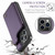 iPhone 15 Pro Max CaseMe C22 Card Slots Holder RFID Anti-theft Phone Case - Purple