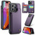 iPhone 15 Pro Max CaseMe C22 Card Slots Holder RFID Anti-theft Phone Case - Purple iPhone 15 Pro Max CaseMe C22 Card Slots Holder RFID Anti-theft Phone Case - Purple