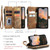 iPhone 15 Pro Max CaseMe C30 Multifunctional Leather Phone Case - Brown