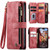 iPhone 15 Pro Max CaseMe C30 Multifunctional Leather Phone Case - Red