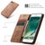 CaseMe-013 Multifunctional Retro Frosted Horizontal Flip Leather Case iPhone 7 / 8, with Card Slot & Holder & Wallet - Brown