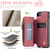 iPhone SE 2022 / SE 2020 / 7 / 8 CaseMe C20 Multifunctional RFID Leather Phone Case - Red