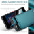 iPhone SE 2022 / SE 2020 CaseMe C22 Card Slots Holder RFID Anti-theft Phone Case - Blue Green