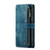CaseMe-C30 PU + TPU Multifunctional Horizontal Flip Leather Case with Holder & Card Slot & Wallet & Zipper Pocket iPhone 8 Plus & 7 Plus & 6 Plus - Blue