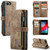 CaseMe-C30 PU + TPU Multifunctional Horizontal Flip Leather Case with Holder & Card Slot & Wallet & Zipper Pocket iPhone 8 Plus & 7 Plus & 6 Plus - Brown