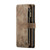 CaseMe-C30 PU + TPU Multifunctional Horizontal Flip Leather Case with Holder & Card Slot & Wallet & Zipper Pocket iPhone 8 Plus & 7 Plus & 6 Plus - Brown