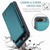 iPhone 8 Plus / 7 Plus CaseMe C22 Card Slots Holder RFID Anti-theft Phone Case - Blue Green