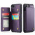 iPhone 8 Plus / 7 Plus CaseMe C22 Card Slots Holder RFID Anti-theft Phone Case - Purple