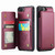 iPhone 8 Plus / 7 Plus CaseMe C22 Card Slots Holder RFID Anti-theft Phone Case - Wine Red