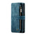 iPhone X / XS CaseMe-C30 PU + TPU Multifunctional Horizontal Flip Leather Case with Holder & Card Slot & Wallet & Zipper Pocket - Blue