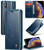 iPhone XS CaseMe 003 Crazy Horse Texture Leather Phone Case - Blue